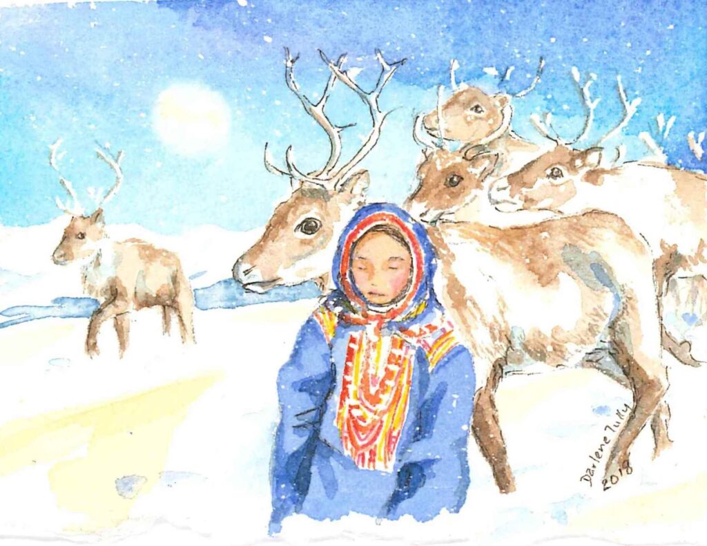 Sami miniature painting